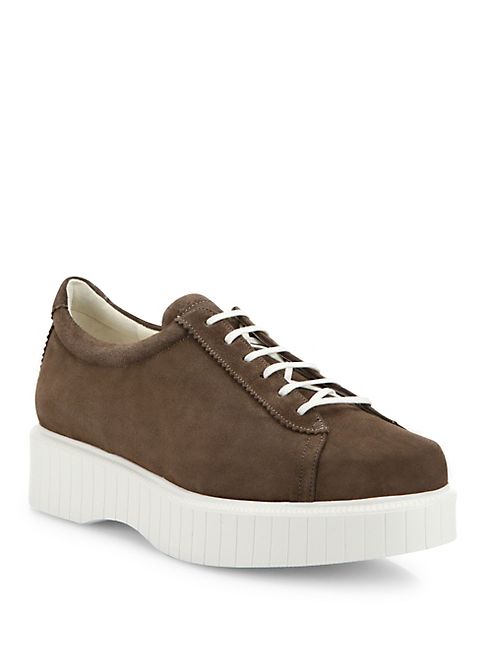 Robert Clergerie - Pasket Suede Platform Sneakers