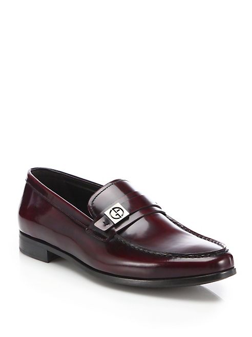 Giorgio Armani - Spazzolato Side Bit Leather Loafers