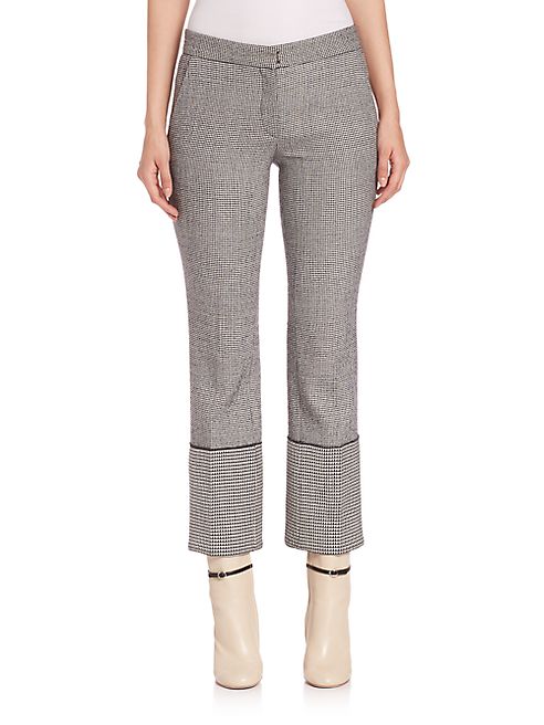 Derek Lam - Wide Cuff Silk & Virgin Wool Blend Pants