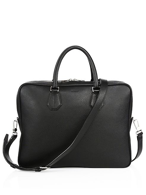 Bally - Pebbled Calf Leather Briefcase