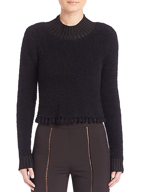 Jonathan Simkhai - Sherpa Wool-Blend Crop Top