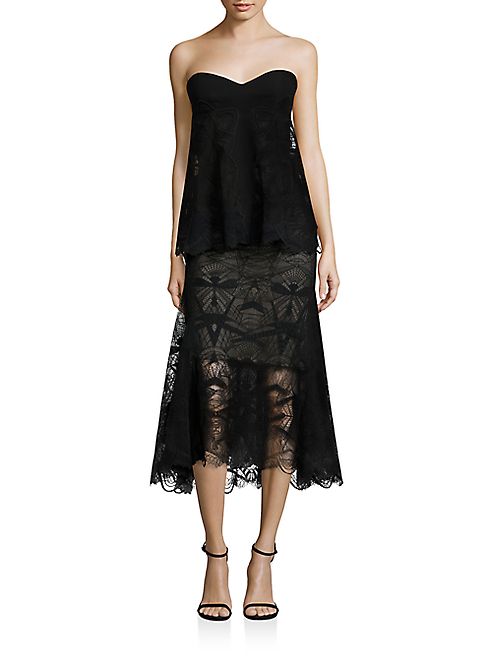 Jonathan Simkhai - Strapless Layered Lace Dress