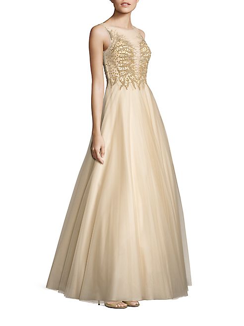 Basix Black Label - Embellished Illusion Ball Gown