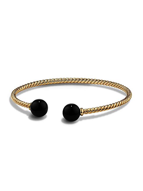 David Yurman - Bead Bracelet with Black Onyx in 18K Gold