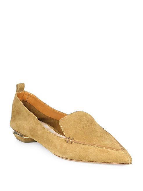 Nicholas Kirkwood - Beya Suede Point Toe Loafers