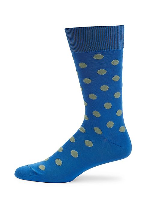 Paul Smith - Dotted Mercerized Cotton Blend Socks