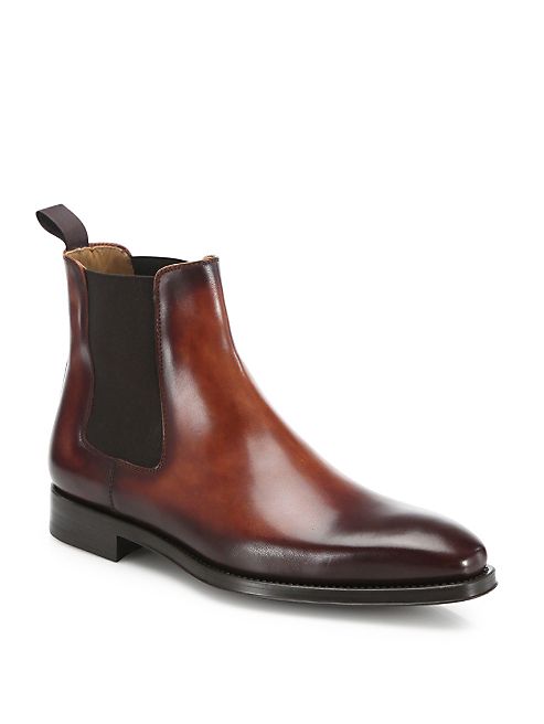 Saks Fifth Avenue Collection - Saks Fifth Avenue by Magnanni  Leather Chelsea Boots