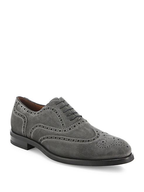 Saks Fifth Avenue Collection - Suede Brouge Wingtip