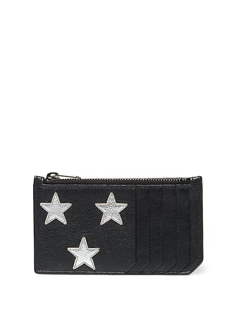 Saint Laurent - Stars Lambskin Leather Card Holder