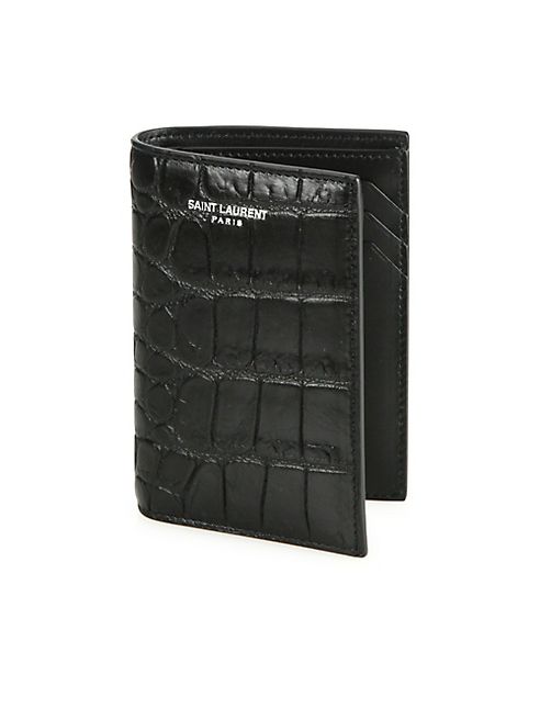 Saint Laurent - Bi-Fold Embossed Leather Wallet