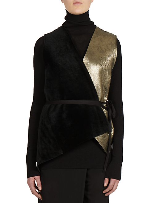 Ann Demeulemeester - Leather Open-Front Vest