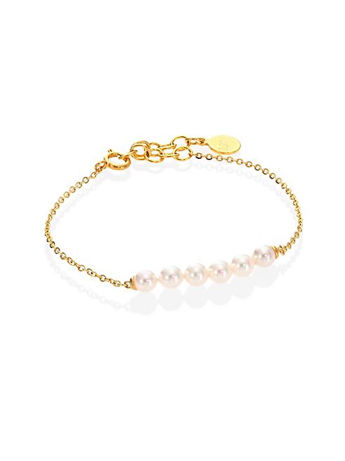 Majorica - Minimal 5MM White Pearl Bracelet