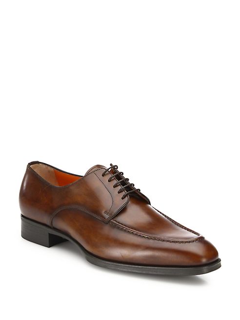 Santoni - Leather Lace-Up Dress Shoes