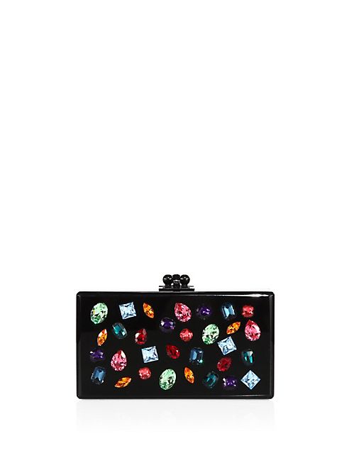 Edie Parker - Jeweled Acrylic Box Clutch