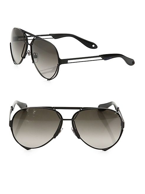 Givenchy - 65MM Interchangeable Aviator Sunglasses