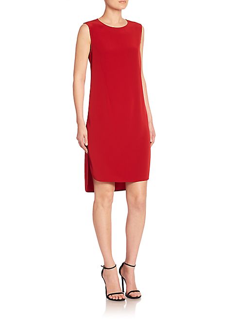 DKNY - High-Low Sleeveless Shift Dress