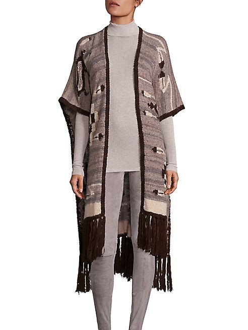 Polo Ralph Lauren - Fringe-Hem Open-Front Cardigan