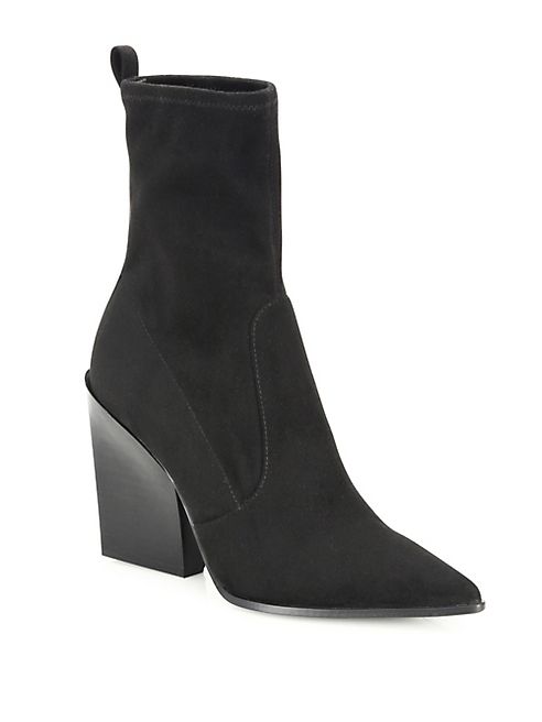 KENDALL + KYLIE - Felicia Suede Point Toe Block Heel Booties