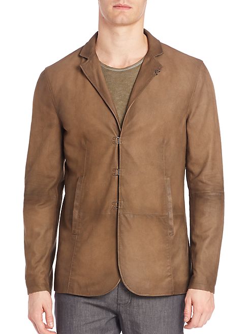 John Varvatos - Slim-Fit Suede Jacket