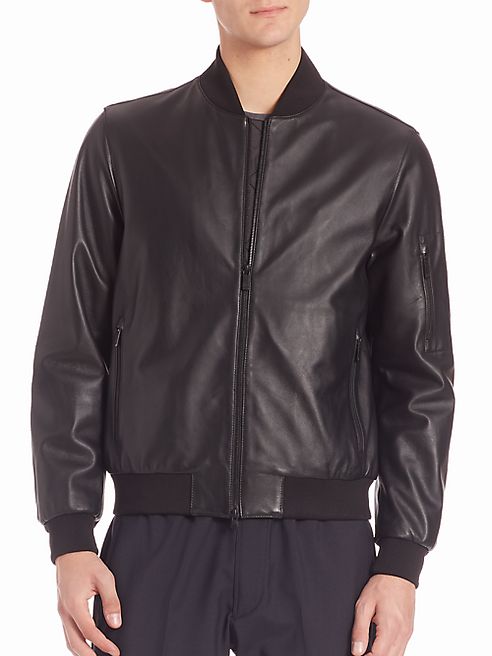 Z Zegna - Nappa Leather Padded Bomber Jacket