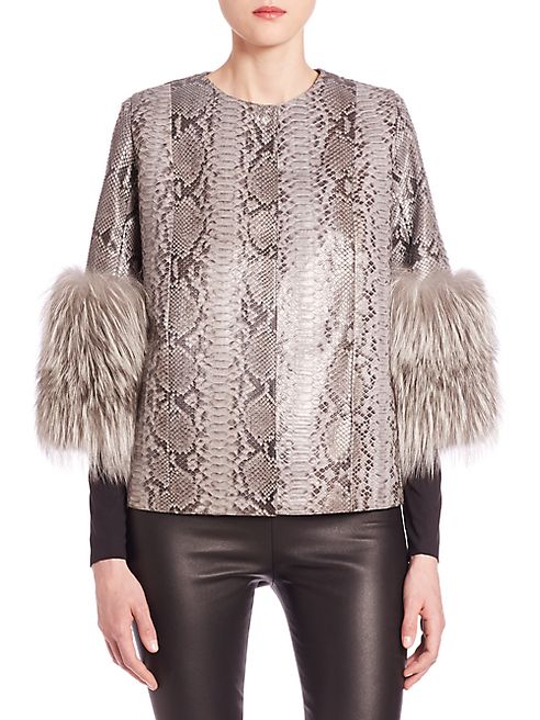 The Fur Salon - Python & Fox Fur Jacket