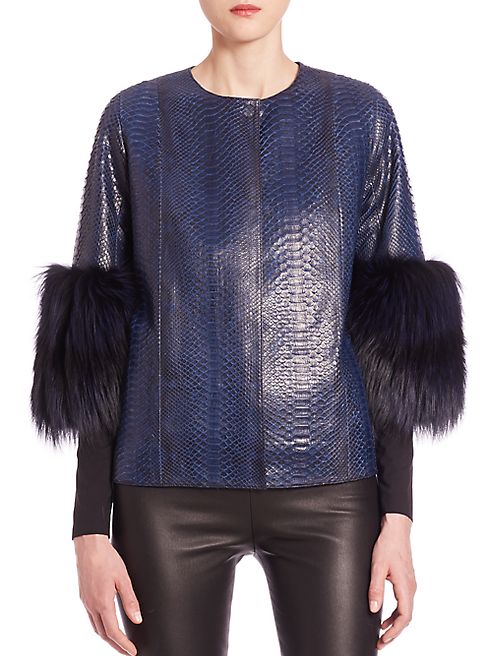 The Fur Salon - Python & Fox Fur Jacket