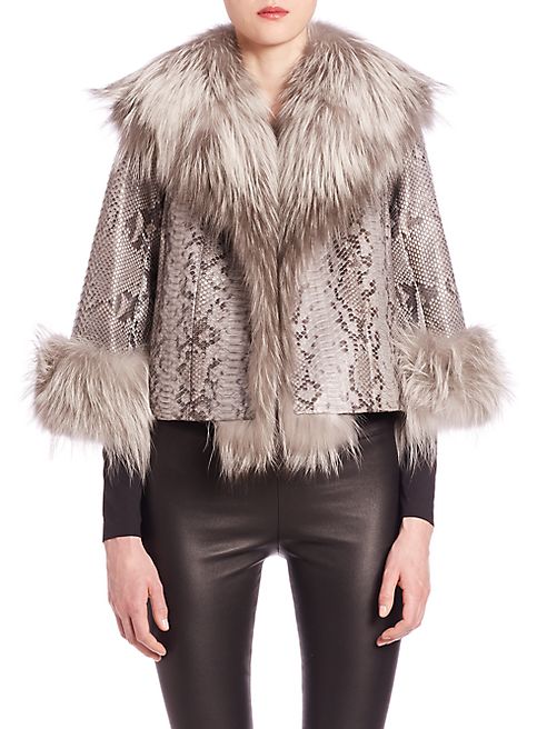 The Fur Salon - Python & Fox Fur Jacket