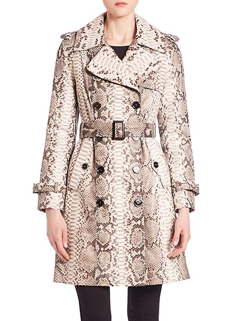 The Fur Salon - Python Trench Coat