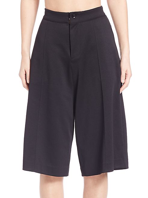 Y-3 - Solid Wide-Leg Shorts