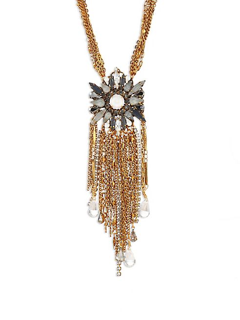 Erickson Beamon - War Of The Roses Swarovski Crystal Fringe Necklace