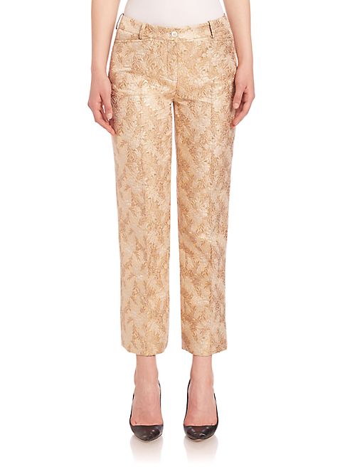 Michael Kors Collection - Foliage Motif Straight Pants