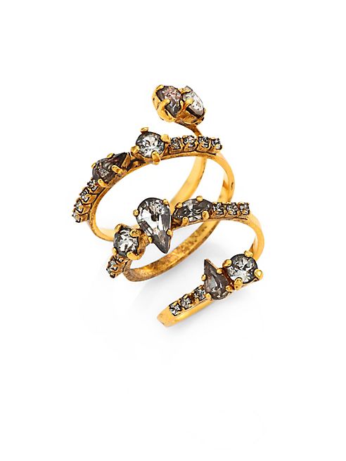 Erickson Beamon - Double Coil Crystal Ring