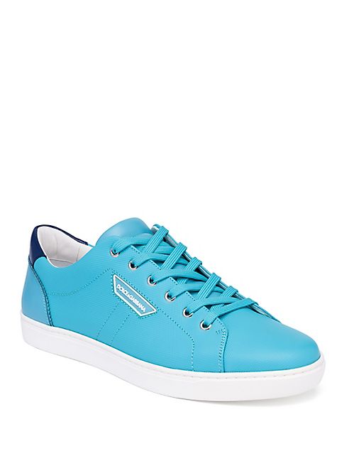 Dolce & Gabbana - Leather Lace-Up Sneakers