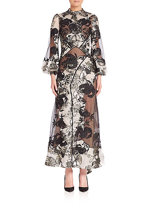 Erdem - Briana Floral Jacquard Dress