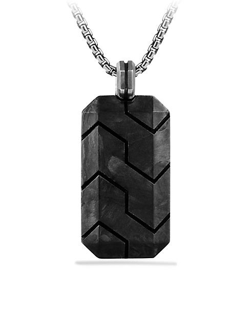 David Yurman - Forged Carbon Black Diamonds and Sterling Silver Tag