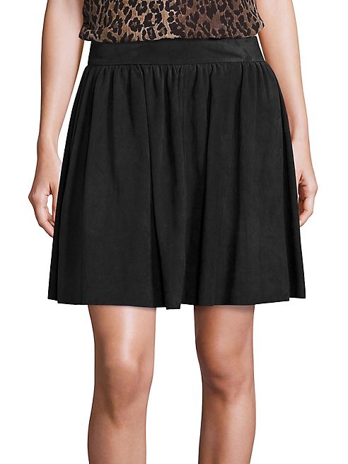 Saks Fifth Avenue Collection - Suede A-Line Skirt