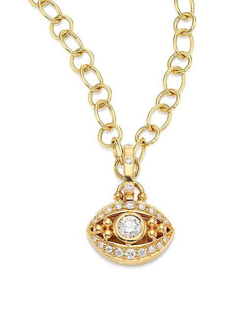 Temple St. Clair - Evil Eye Diamond & 18K Yellow Gold Pendant