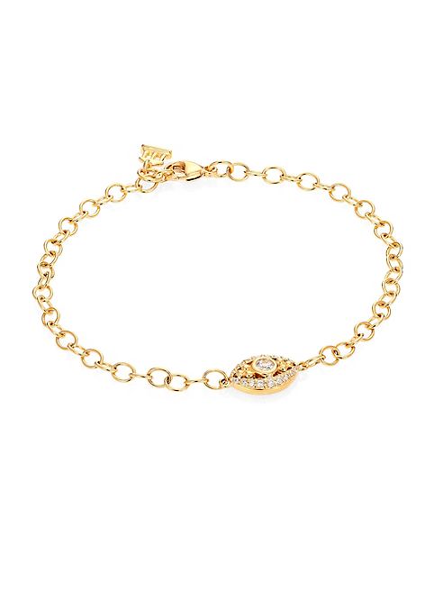 Temple St. Clair - Evil Eye Diamond & 18K Yellow Gold Bracelet