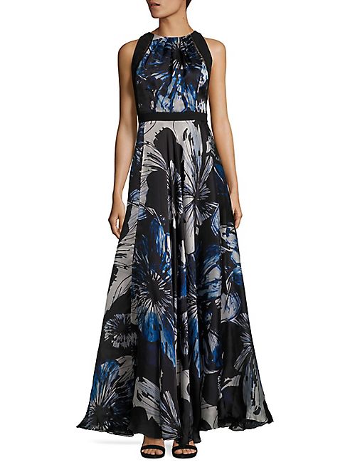 Carmen Marc Valvo - Floral Silk Organza Gown