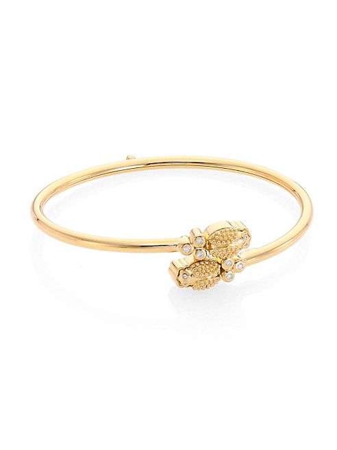 Temple St. Clair - Sacred Scarab Diamond & 18K Yellow Gold Bangle Bracelet