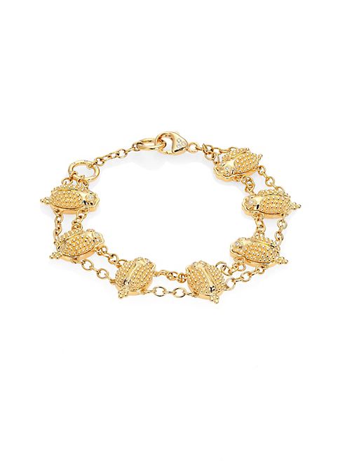 Temple St. Clair - Scarab Diamond & 18K Yellow Gold Bracelet