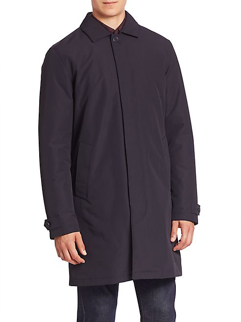 Z Zegna - Microtene Padded Long Sleeve Raincoat