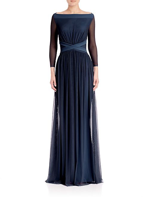 La Petite Robe di Chiara Boni - Dollie Illusion Sleeve Gown