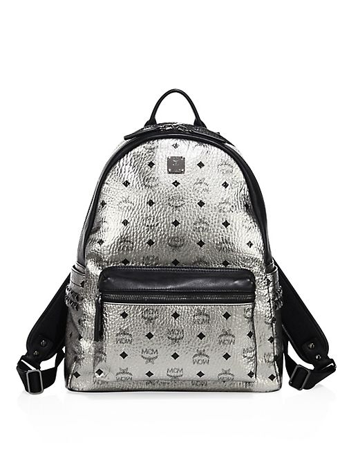 MCM - Stark Side Studded Coated Canvas Medium Backpack