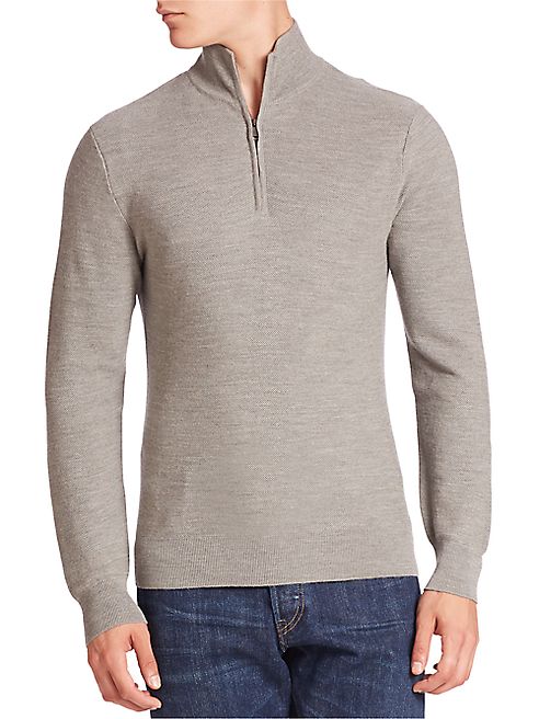 Ralph Lauren - Purple Label Zip-Front Cashmere Blend Cardigan