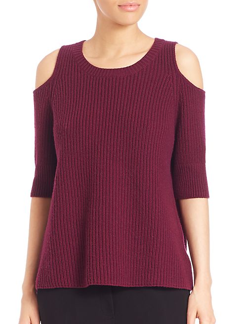 Zoë Jordan - Dias Wool & Cashmere Cold-Shoulder Sweater