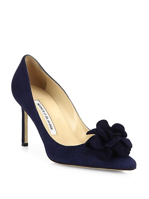 Manolo Blahnik - Camelia Suede Pumps