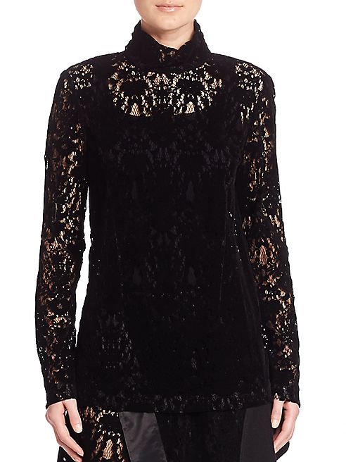 DKNY - Lace Turtleneck Top