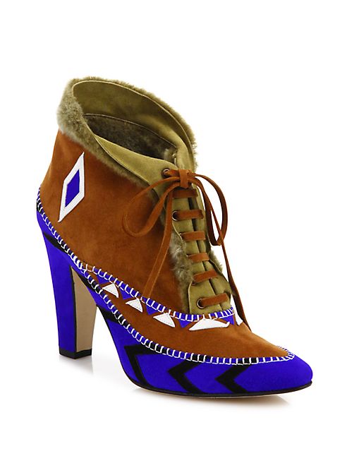 Manolo Blahnik - Eskima Suede Moccasin Booties