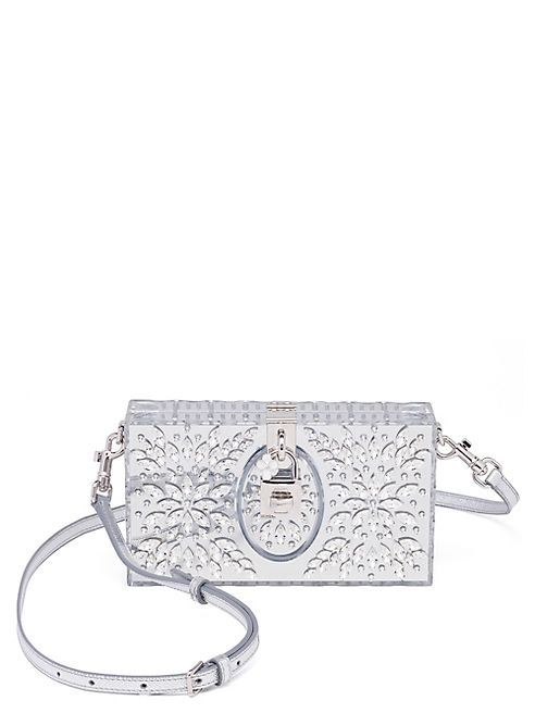 Dolce & Gabbana - Crystal Plexiglass & Metallic Leather Shoulder Bag